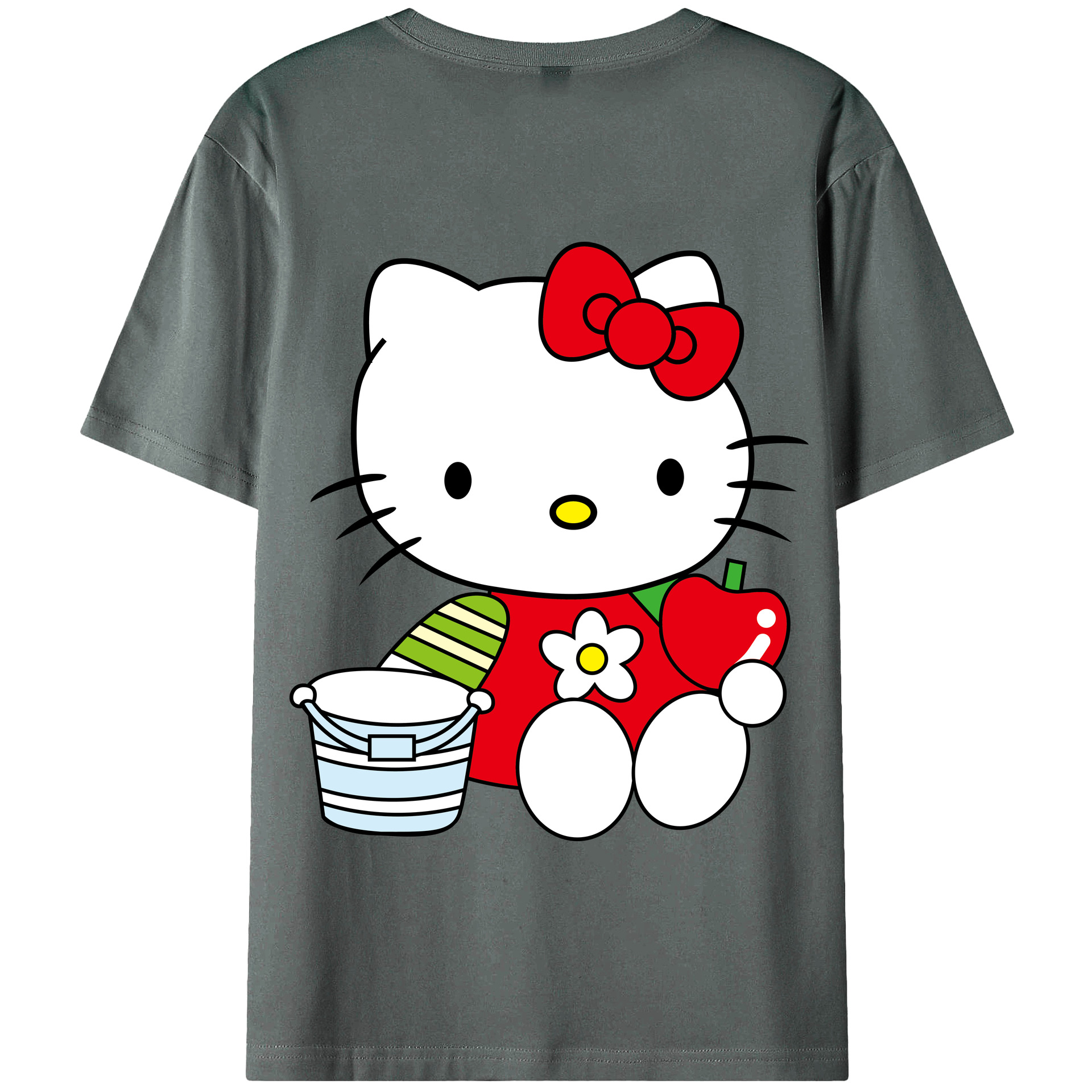 （画像用） Hello Kitty ハローキティ 綿100％半袖Tシャツ（背面プリント）